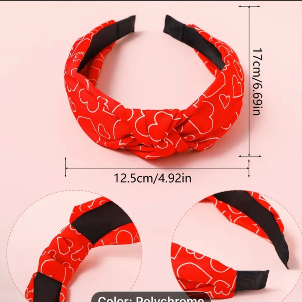 Heart and Lip Print Headbands Set - Picture 4 of 5